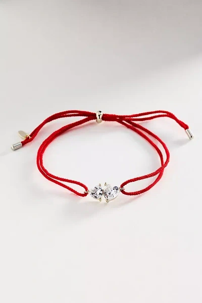 By Anthropologie Crystal Cord Bracelet In Red
