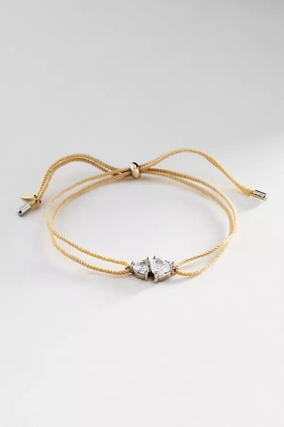 By Anthropologie Crystal Cord Bracelet In Gold