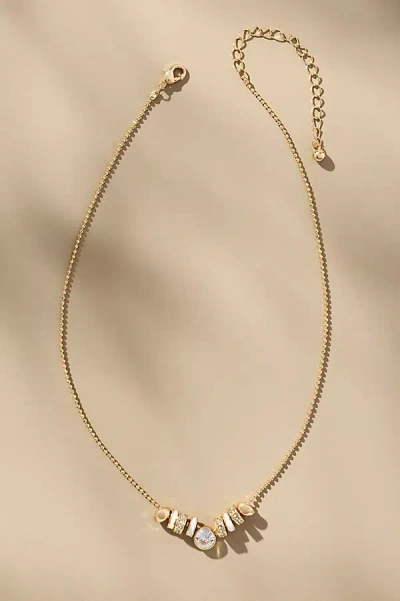 By Anthropologie Crystal Donut Necklace In Gold