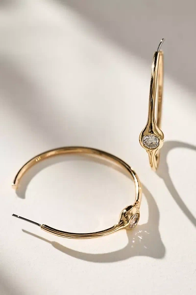By Anthropologie Crystal-dotted Hoop Earrings