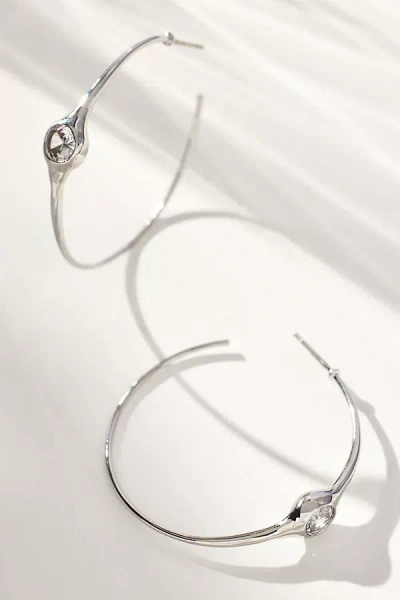 By Anthropologie Crystal-dotted Hoop Earrings