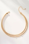 By Anthropologie Crystal Double Collar Necklace In Gold