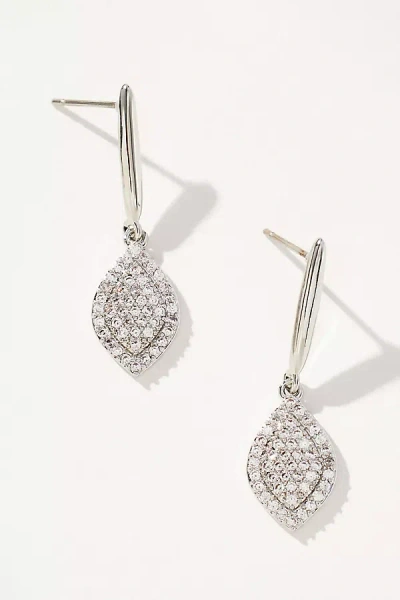 By Anthropologie Crystal Drop Earrings In Grey