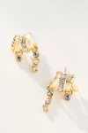 By Anthropologie Crystal Drop Huggie Earrings