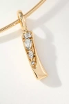By Anthropologie Crystal-embellished Bubble Letter Monogram Collar Necklace In Alphabet