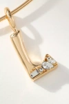 By Anthropologie Crystal-embellished Bubble Letter Monogram Collar Necklace In Alphabet