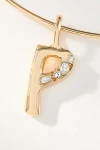 By Anthropologie Crystal-embellished Bubble Letter Monogram Collar Necklace In Alphabet