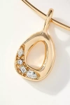 By Anthropologie Crystal-embellished Bubble Letter Monogram Collar Necklace In Alphabet