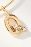 By Anthropologie Crystal-embellished Bubble Letter Monogram Collar Necklace In Alphabet