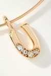By Anthropologie Crystal-embellished Bubble Letter Monogram Collar Necklace In Alphabet