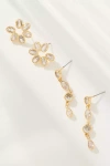 By Anthropologie Crystal Fete Earrings, Set Of 2 In Gold