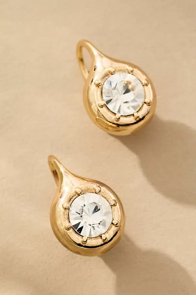 By Anthropologie Crystal Fishhook Earrings In Gold