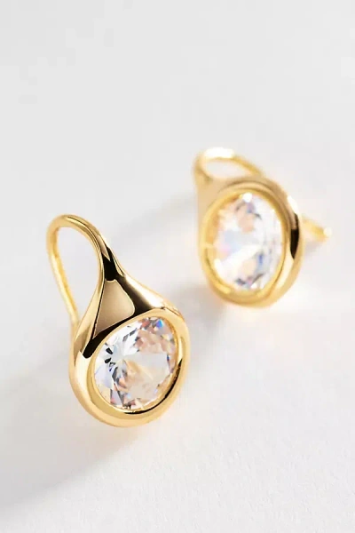 By Anthropologie Crystal Fishhook Earrings In Transparent