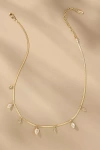 By Anthropologie Crystal Floater Charm Herringbone Necklace