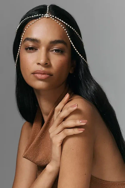 By Anthropologie Crystal Hair Accessory In Gold