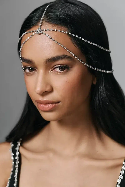 By Anthropologie Crystal Hair Accessory In Silver