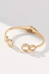 By Anthropologie Crystal Hinge Cuff Bracelet In Gold