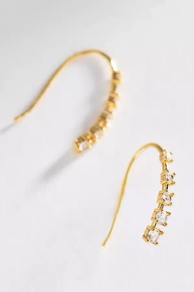 By Anthropologie Crystal Hook Earrings In Gold