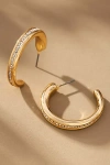 By Anthropologie Crystal Hoop Earrings In Gold