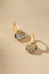 By Anthropologie Crystal Hoop Stone Pendant Earrings In Gold