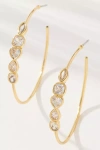 By Anthropologie Crystal Large Hoop Earrings In Gold