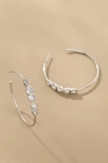 By Anthropologie Crystal Large Hoop Earrings In Metallic