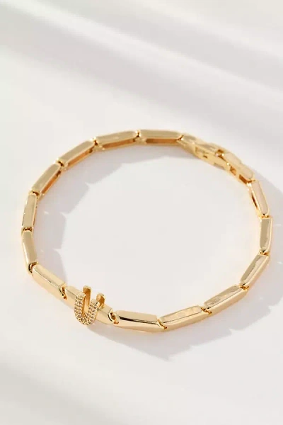 By Anthropologie Crystal Linked Bracelet In Gold