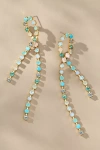 By Anthropologie Crystal Loop Drop Earrings In Blue