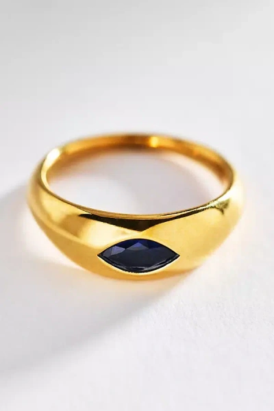 By Anthropologie Crystal Marquise Ring In Blue