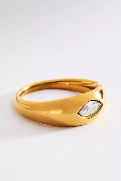 By Anthropologie Crystal Marquise Ring In Gold