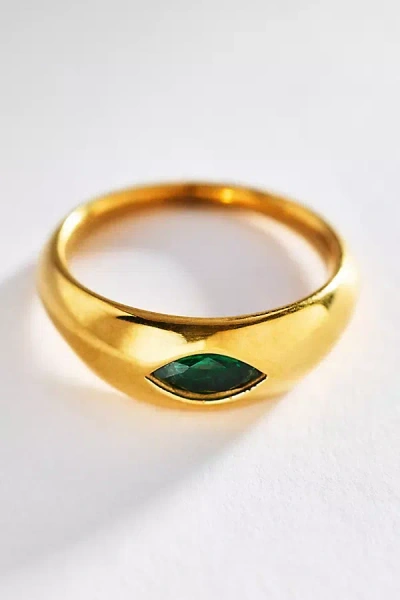 By Anthropologie Crystal Marquise Ring In Green