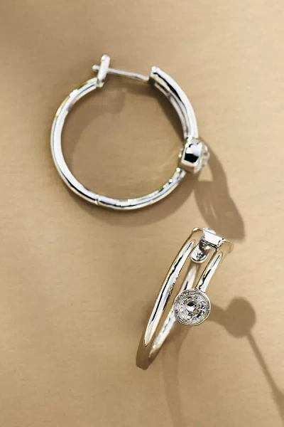By Anthropologie Crystal Multi-loop Hoop Earrings
