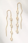By Anthropologie Crystal Oval Threader Earrings