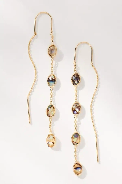 By Anthropologie Crystal Oval Threader Earrings