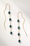 By Anthropologie Crystal Oval Threader Earrings