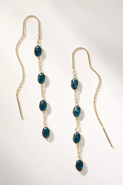 By Anthropologie Crystal Oval Threader Earrings