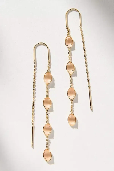 By Anthropologie Crystal Oval Threader Earrings