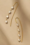 By Anthropologie Crystal Oval Threader Earrings