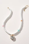 By Anthropologie Crystal Pendant Beaded Necklace In White