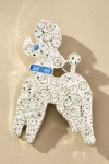 By Anthropologie Crystal Poodle Brooch In Silver