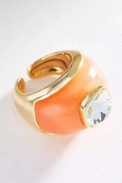 By Anthropologie Crystal Resin Cocktail Ring In Multi