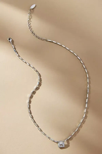 By Anthropologie Crystal Ribbed Necklace In Metallic