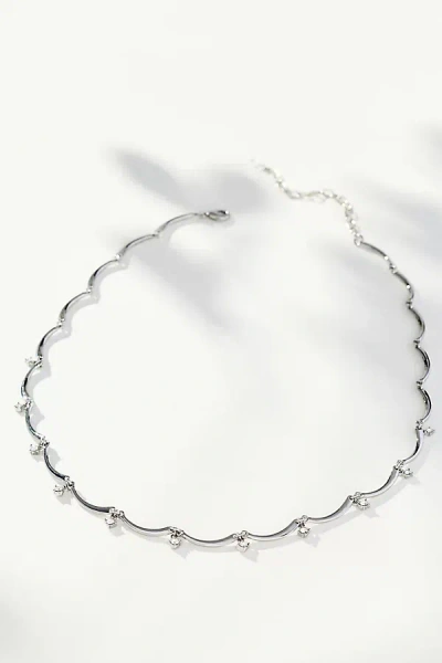 By Anthropologie Crystal Scallop Necklace In Metallic