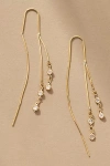 By Anthropologie Crystal Snake Chain Threader Earrings In Gold