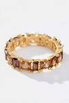 By Anthropologie Crystal Stone Stacking Ring In Brown