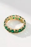 By Anthropologie Crystal Stone Stacking Ring In Green