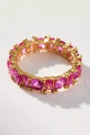 By Anthropologie Crystal Stone Stacking Ring In Pink