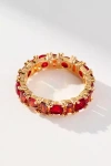 By Anthropologie Crystal Stone Stacking Ring In Red