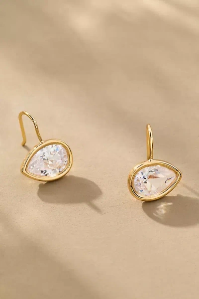 By Anthropologie Crystal Teardrop Earrings In Gold
