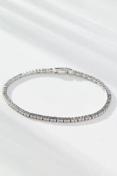 By Anthropologie Crystal Tennis Bracelet In Burgundy